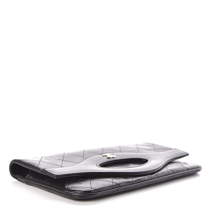Chanel Shiny Crumpled Calfskin Small 31 Pouch Black 4 of 8