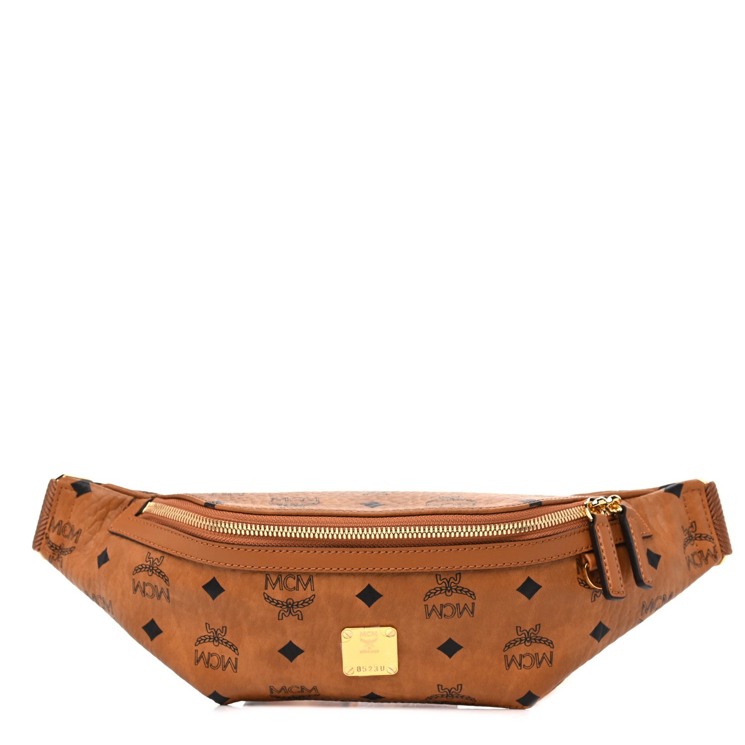 MCM Visetos Small Fusten Belt Bag Cognac 1 of 9