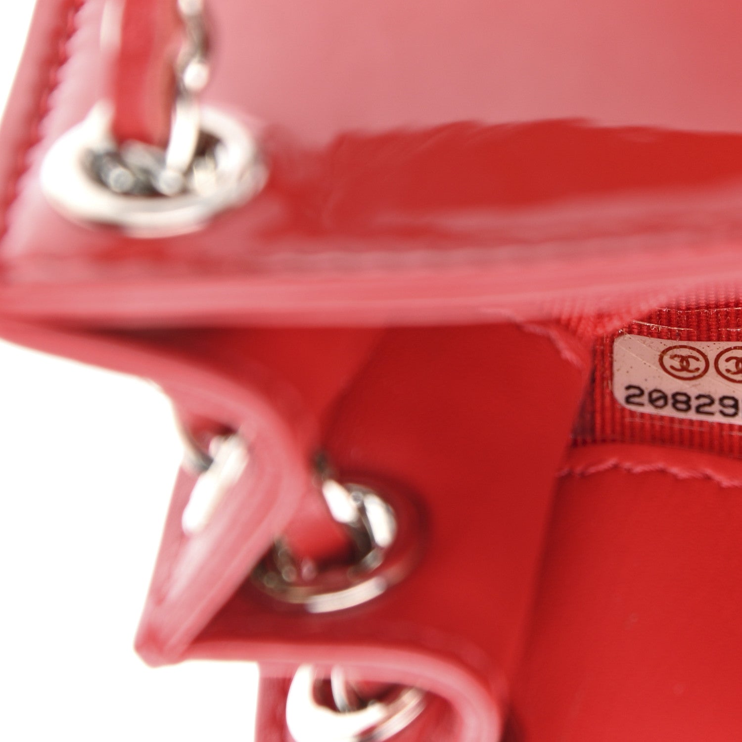 Chanel Patent Crossbody CC Phone Holder Red 7 of 9
