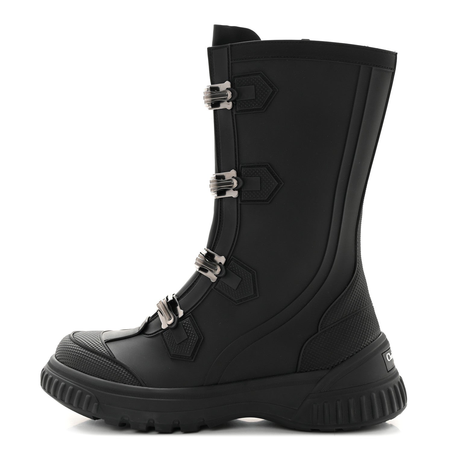 Christian Dior Neoprene Rubber Diorground Low Boots 38 Black 1 of 9