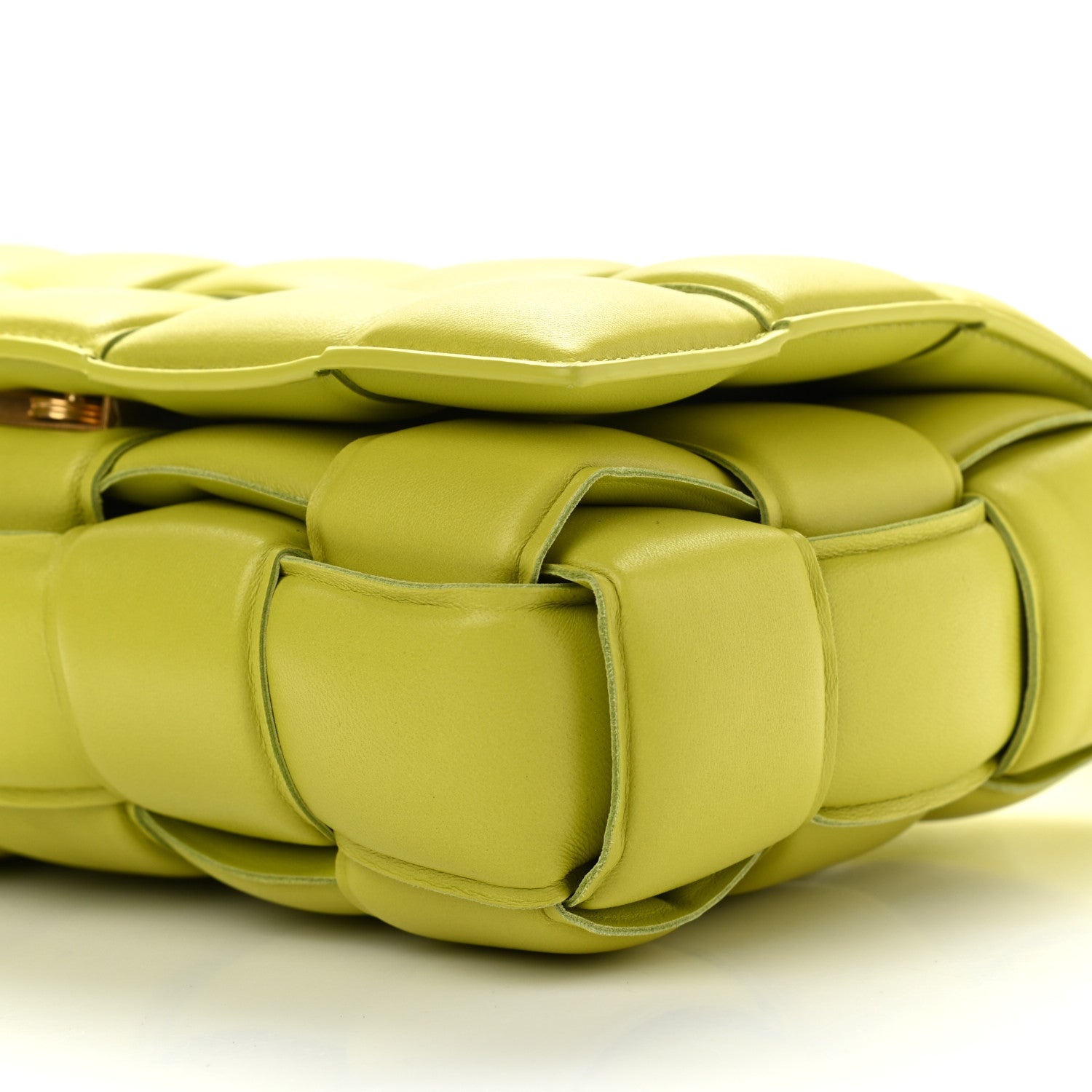 Bottega Veneta Nappa Maxi Intreccio Padded Cassette Crossbody Bag Lime 10 of 10