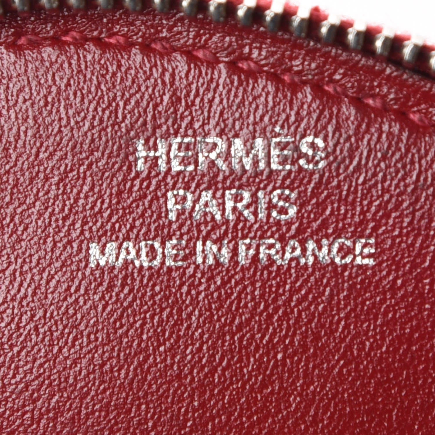 Hermes Tadelakt Tutti Frutti Pomme Coin Purse Wristlet Rouge Vif 4 of 6