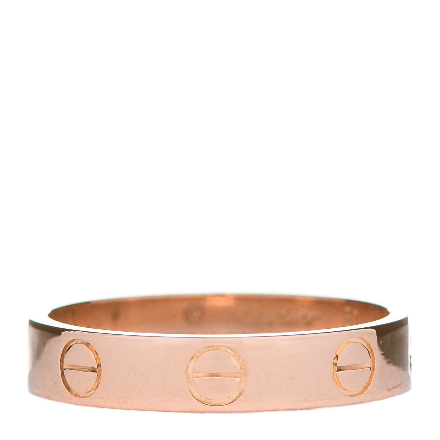 18K Pink Gold 3.5mm LOVE Wedding Band Ring 51 5.75