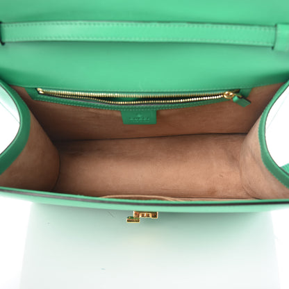 Gucci Vitello Fontanella Web Medium Sylvie Top Handle Bag Synthetic Green Garden 5 of 12