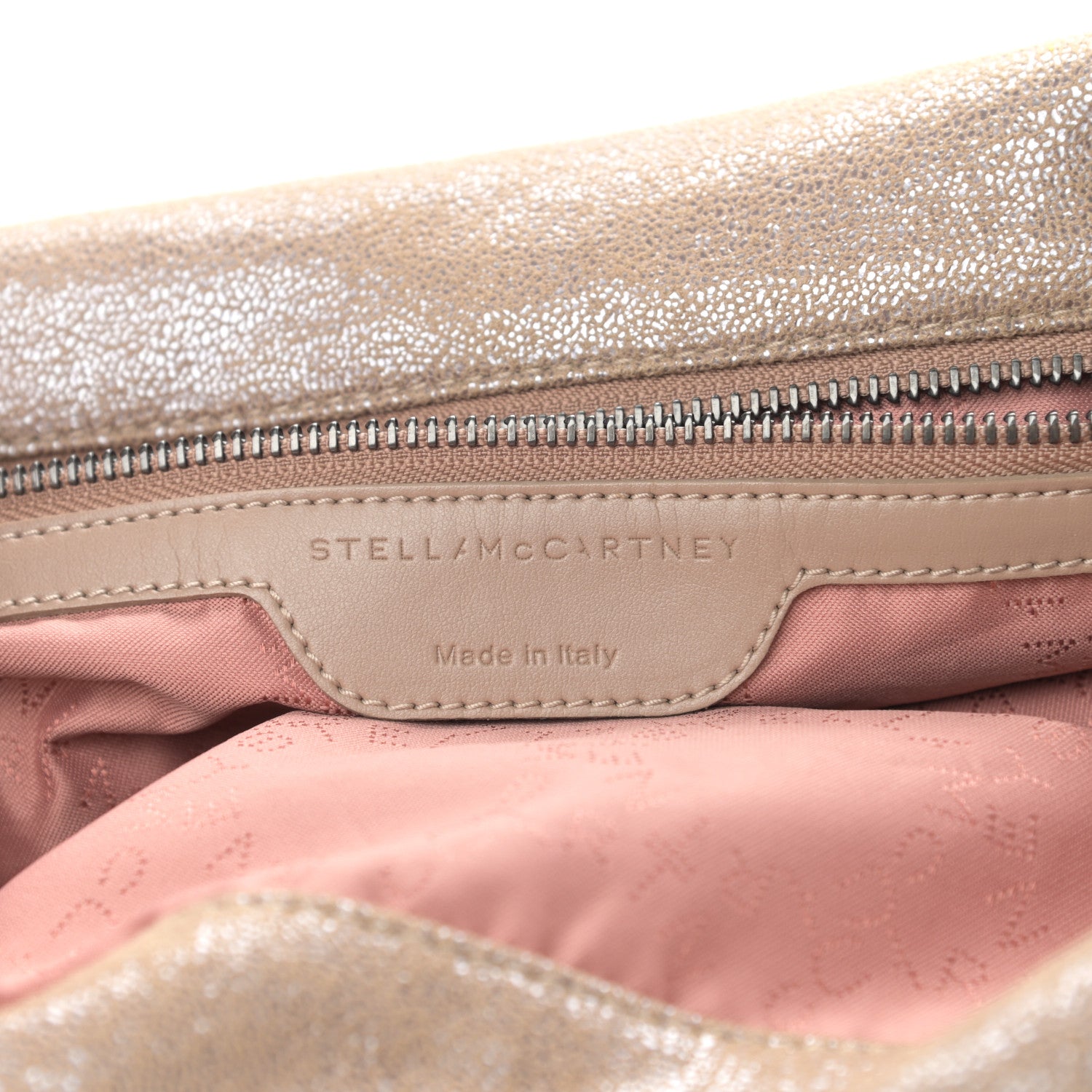 Stella McCartney Shaggy Deer Mini Falabella Fold Over Tote Beige 6 of 10