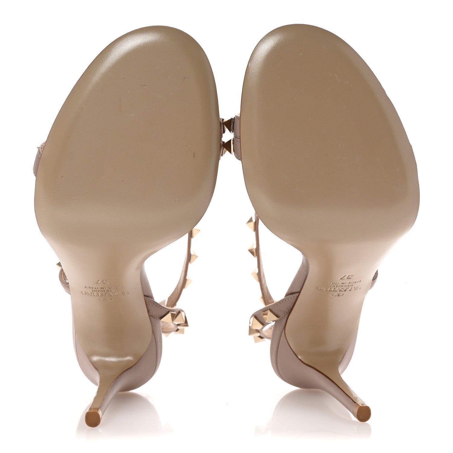 Valentino Garavani Nappa Rockstud Cross Strap D'Orsay 100mm Sandals 37 Poudre 6 of 9