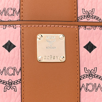 MCM Visetos Medium Anya Zip Top Shopper Tote Soft Pink 7 of 10