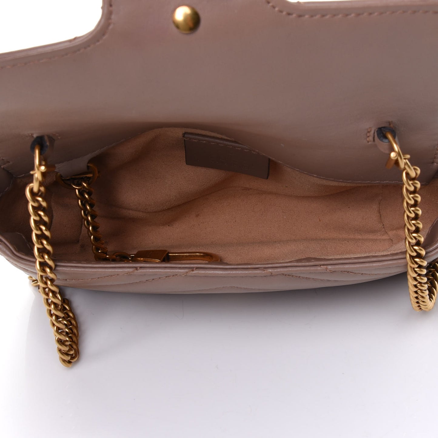 Calfskin Matelasse Super Mini GG Marmont Shoulder Bag Porcelain Rose