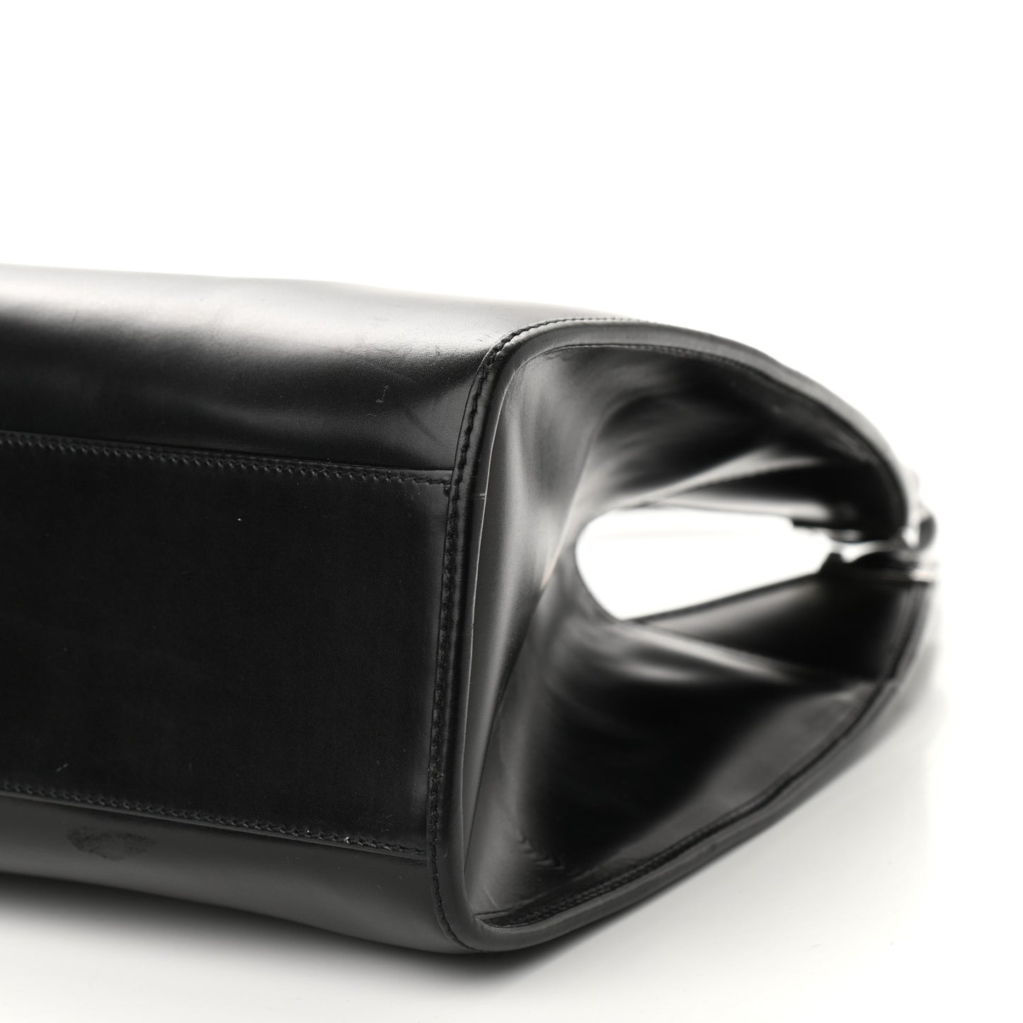 Calfskin Bardot Hobo Black