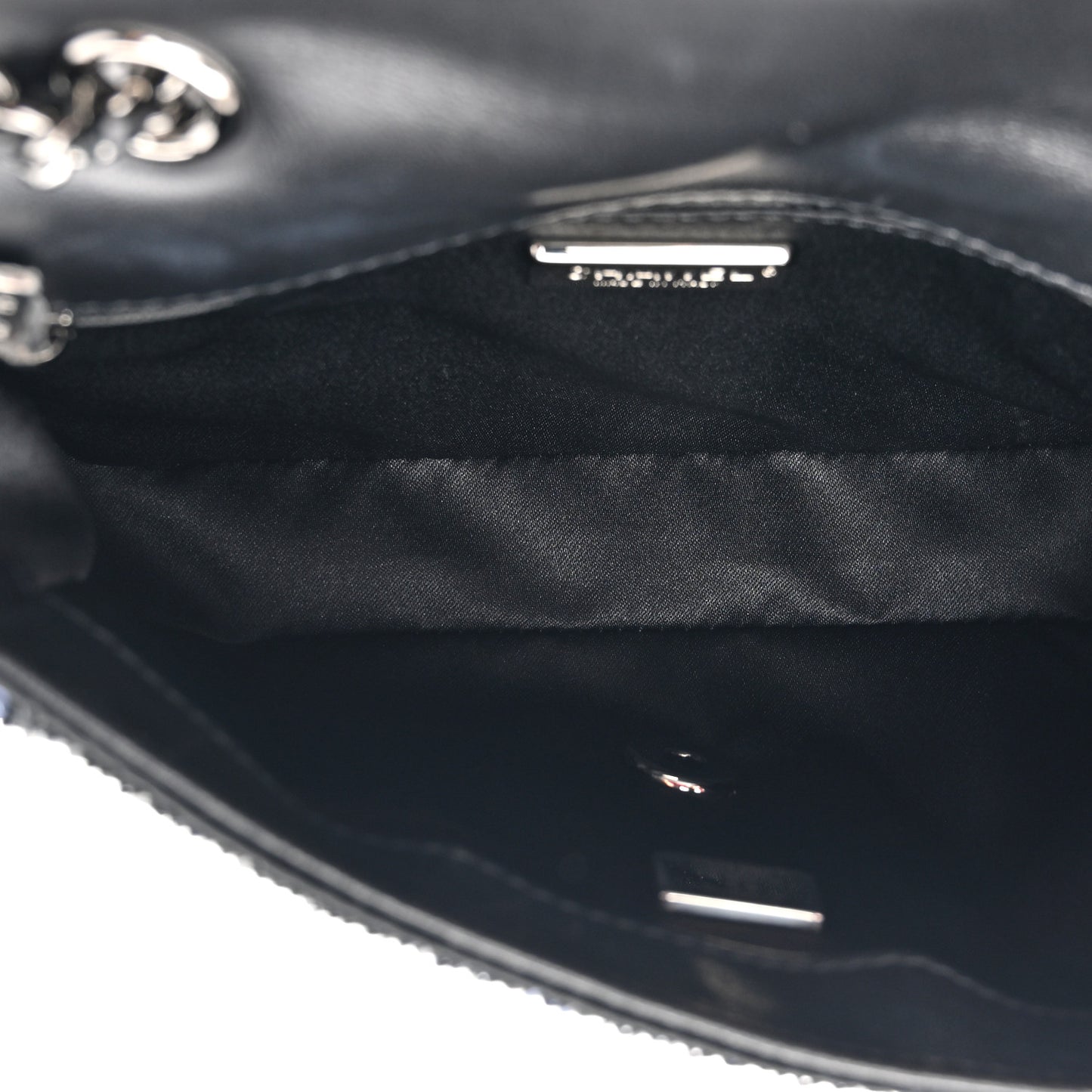 Sequin Logo Mini Rectangular Flap Black Blue