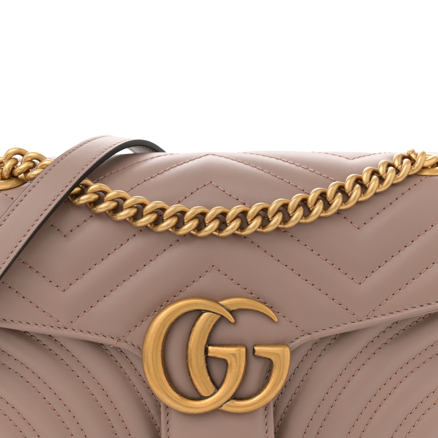 Gucci Calfskin Matelasse Small GG Marmont Shoulder Bag Porcelain Rose 8 of 10