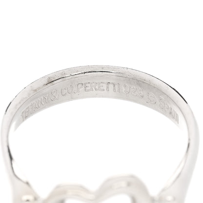 Tiffany Sterling Silver Elsa Peretti Open Heart Ring 50 5.5 5 of 6