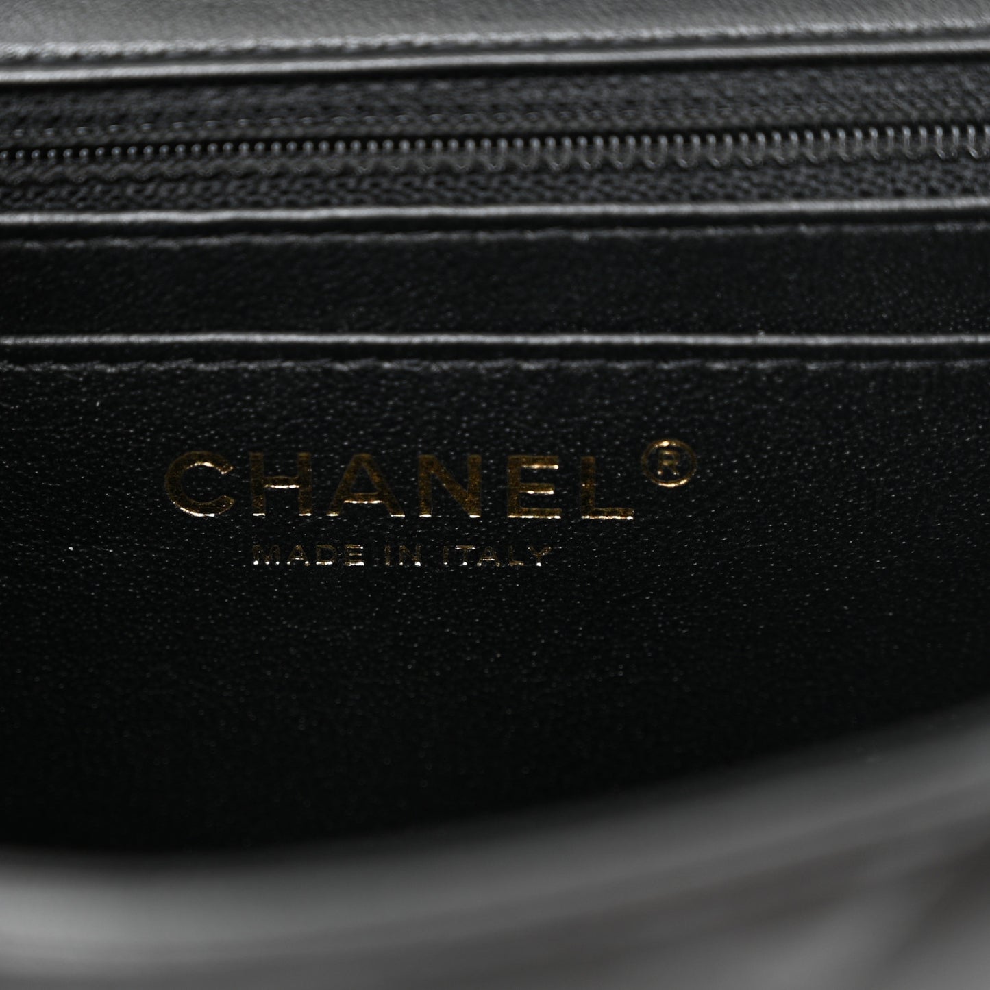 Lambskin Quilted Mini Square Flap Black
