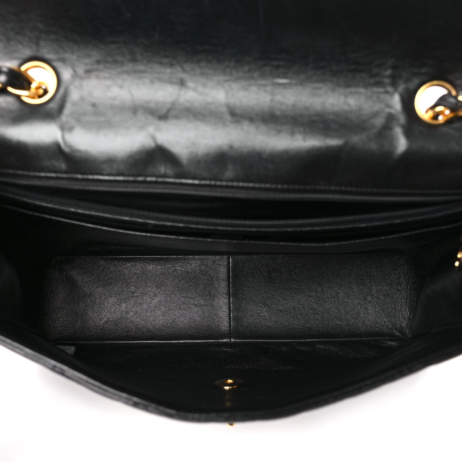 Chanel Lambskin Quilted XL Jumbo Single Flap Black 5 of 10
