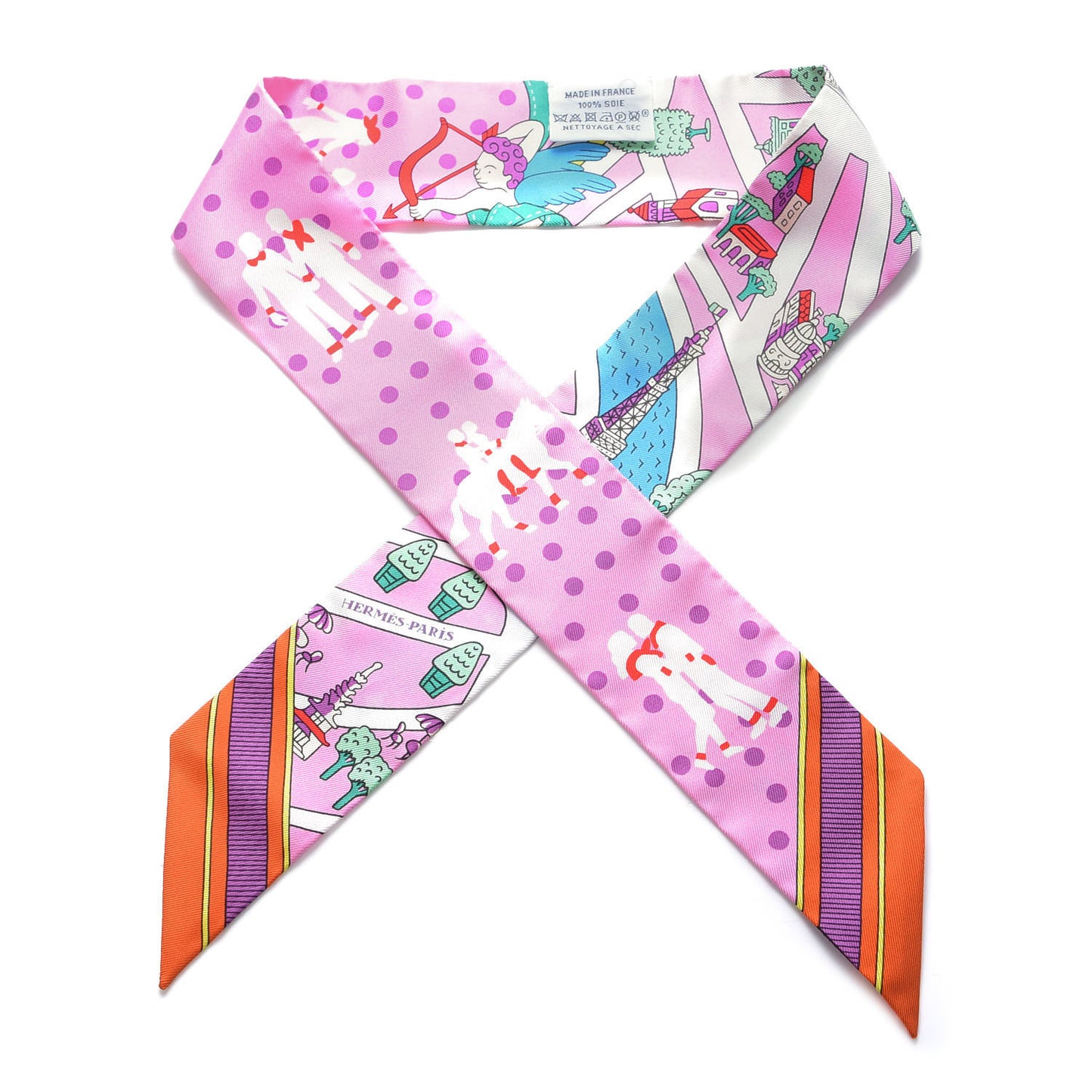 Silk Les Nouveaux Amoureux de Paris Twilly Rose Buvard White Vert