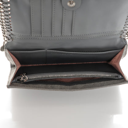 Stella McCartney Shaggy Deer Quilted Falabella Flap Wallet Grey 6 of 7