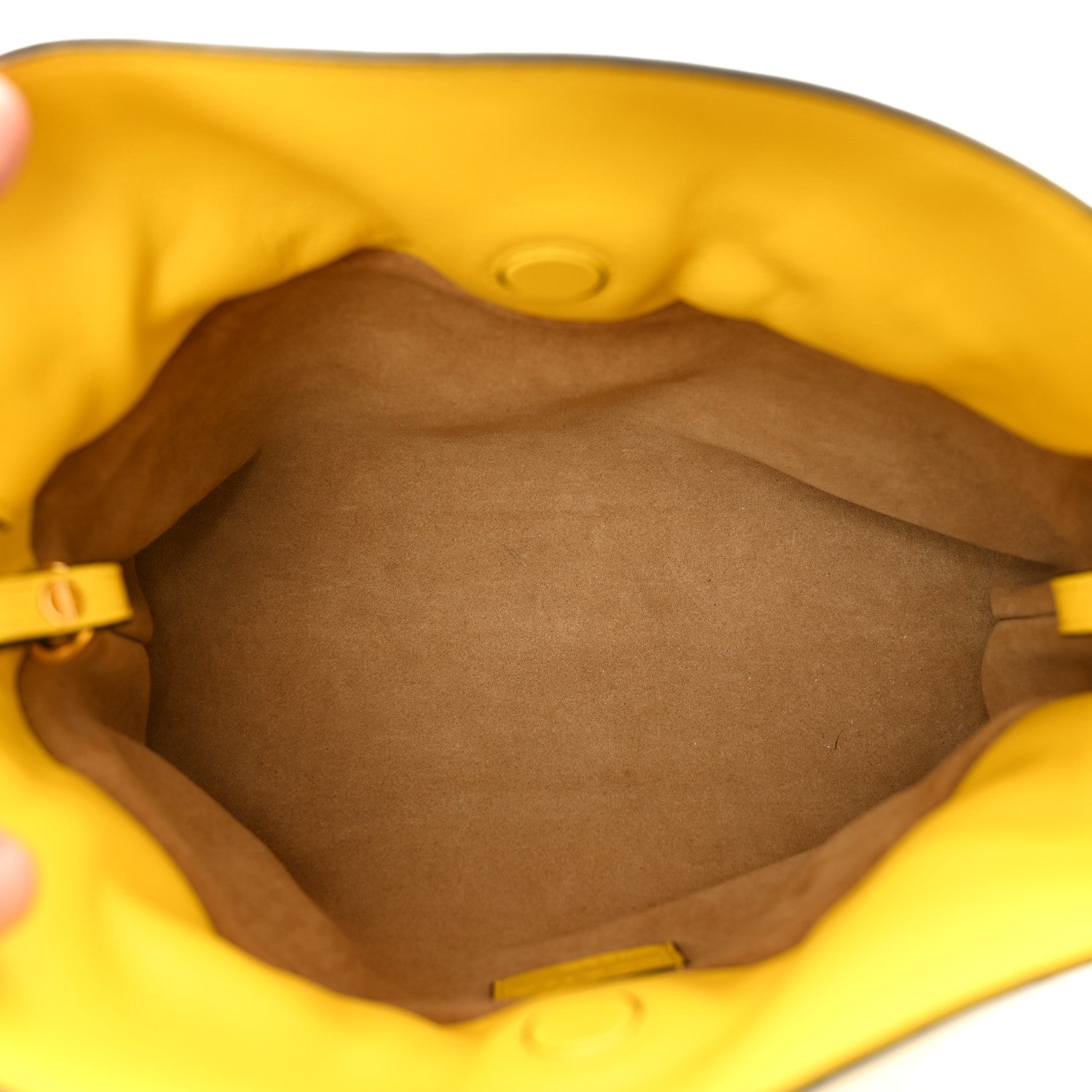 Loewe Calfskin Mini Flamenco Knot Clutch Mustard 6 of 12