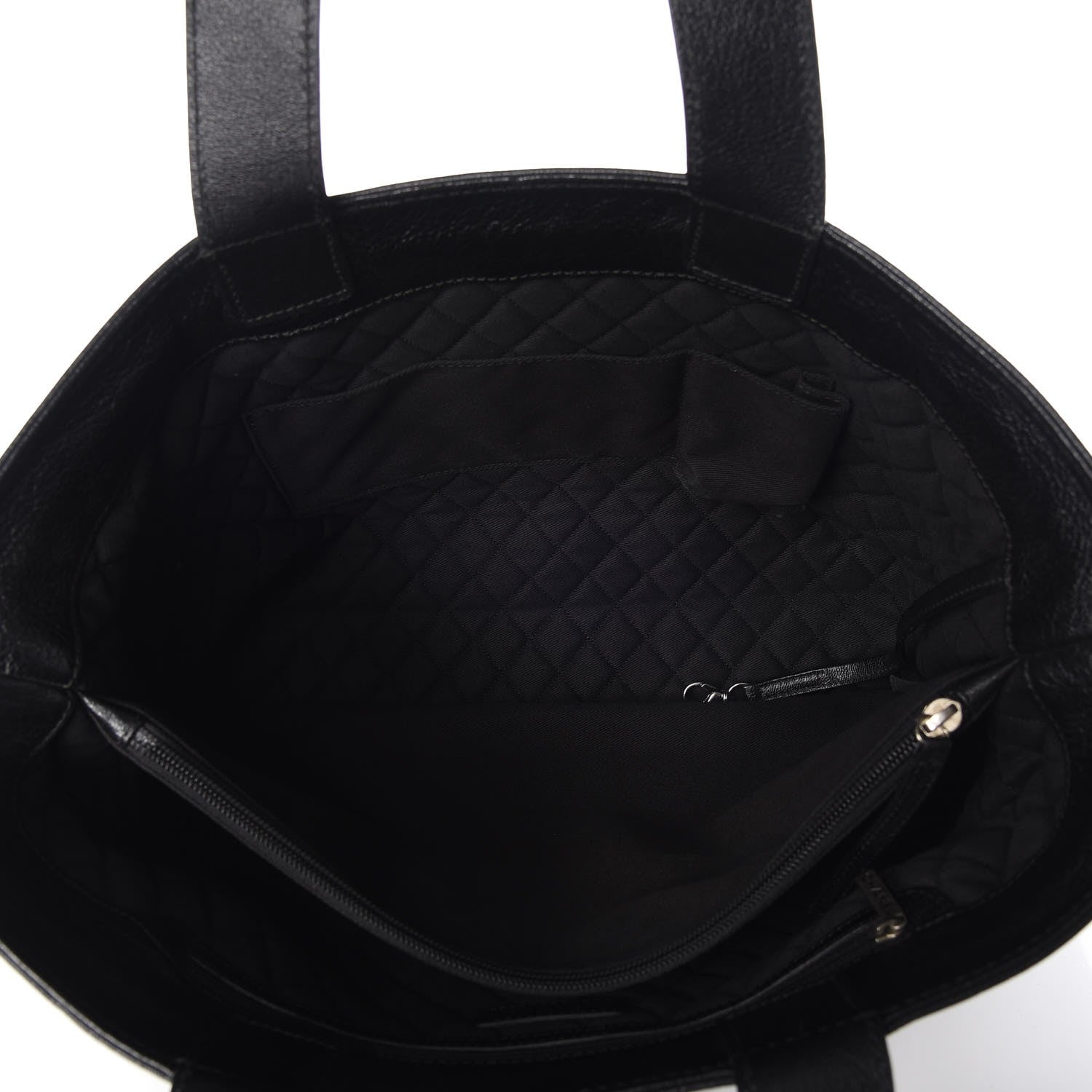 Chanel Goatskin Perforated Large CC Tote Black 8 of 8