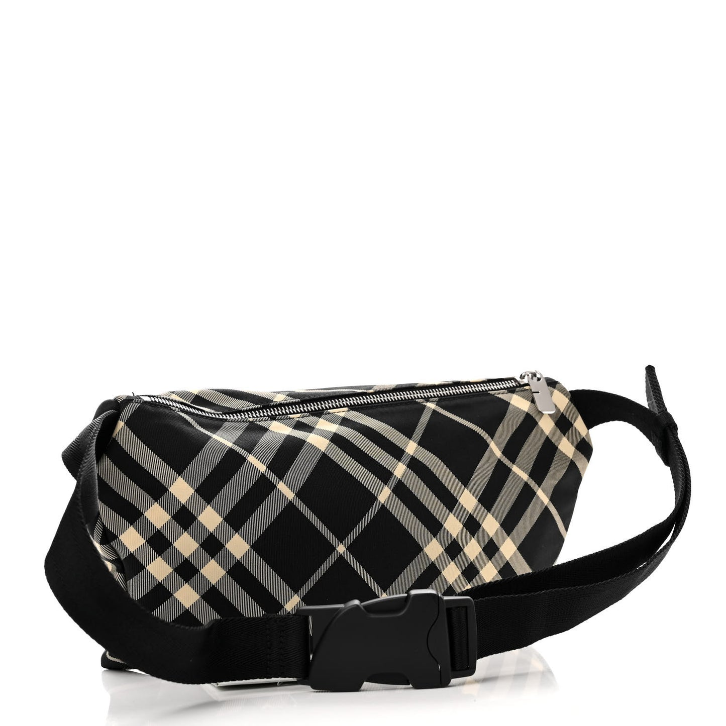 Nylon Essential Check Belt Bag Black Calico