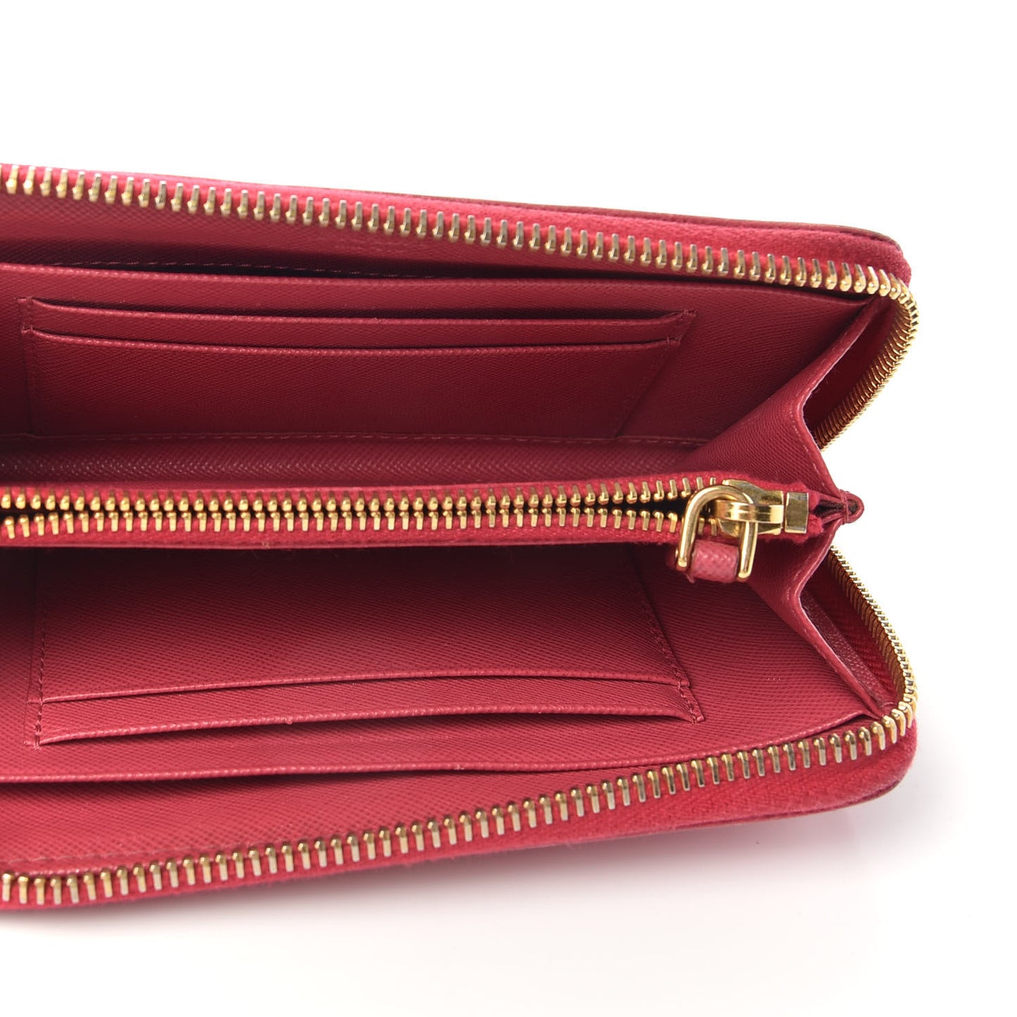 Saffiano Cuir Zip Around Wallet Ibisco Peonia