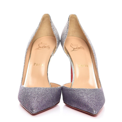 Christian Louboutin Glitter Mini Specchio Iriza 100 Pumps 39 Drague Light Gold 2 of 11