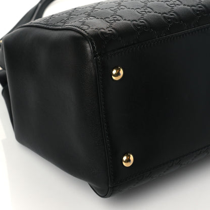 Gucci Guccissima Signature Large Shoulder Tote Bag Black 9 of 10