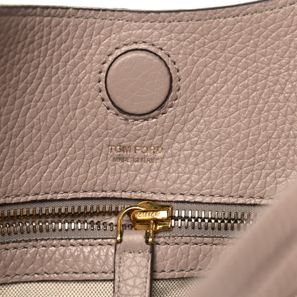 Tom Ford Pebbled Calfskin Alix Padlock Zip Hobo Bag Taupe 6 of 15