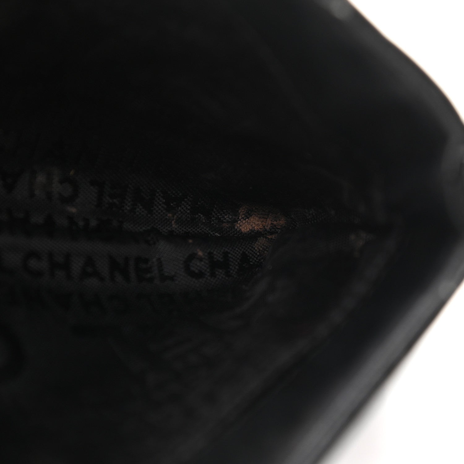 Chanel Patent Camellia Embossed Pochette Black 6 of 11