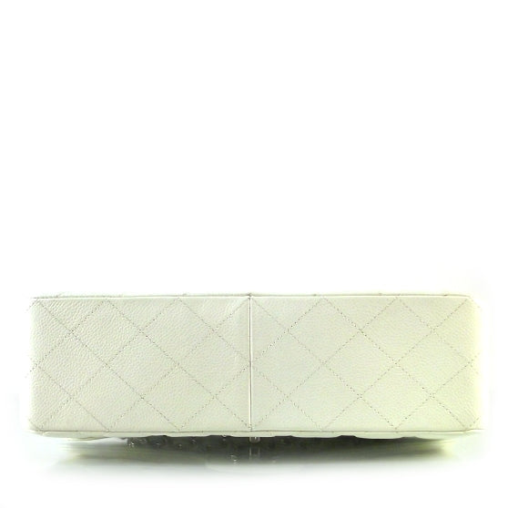 Chanel Caviar Jumbo Flap White 5 of 9