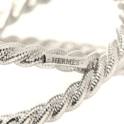 Hermes Brass Cord Scarf Ring Silver 3 of 3