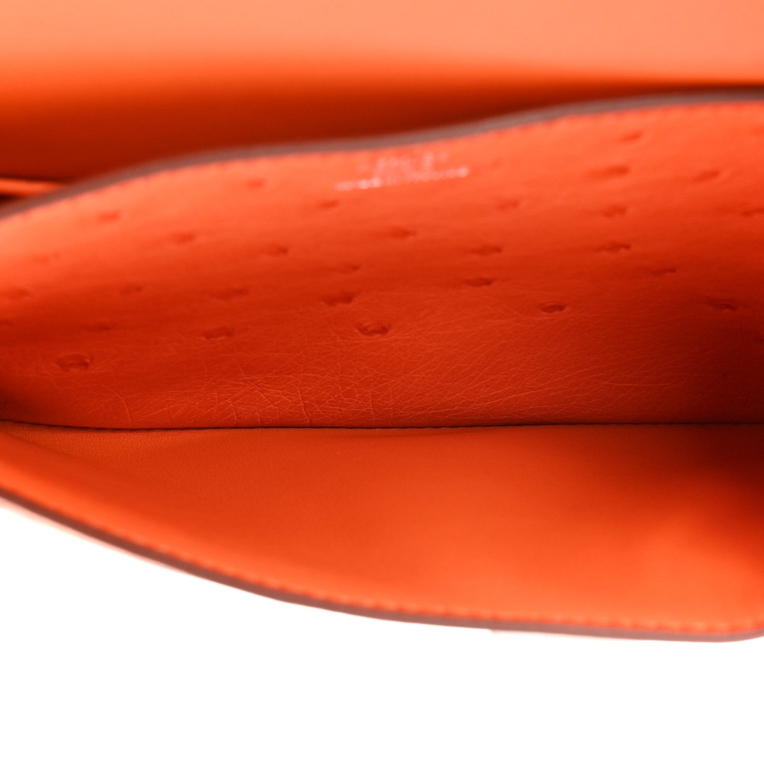 Hermes Ostrich Mini Verrou Chaine Bag Orange 5 of 9