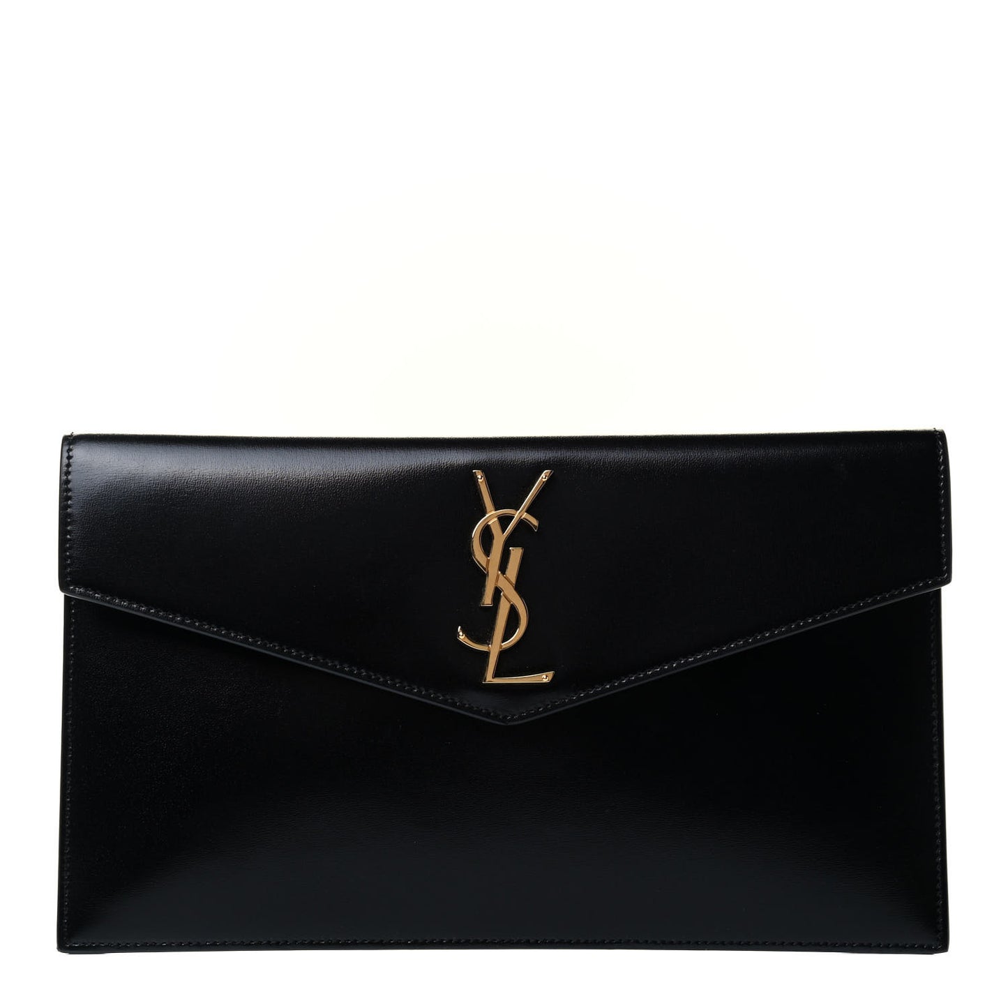 Smooth Shiny Calfskin Monogram Uptown Pouch Black