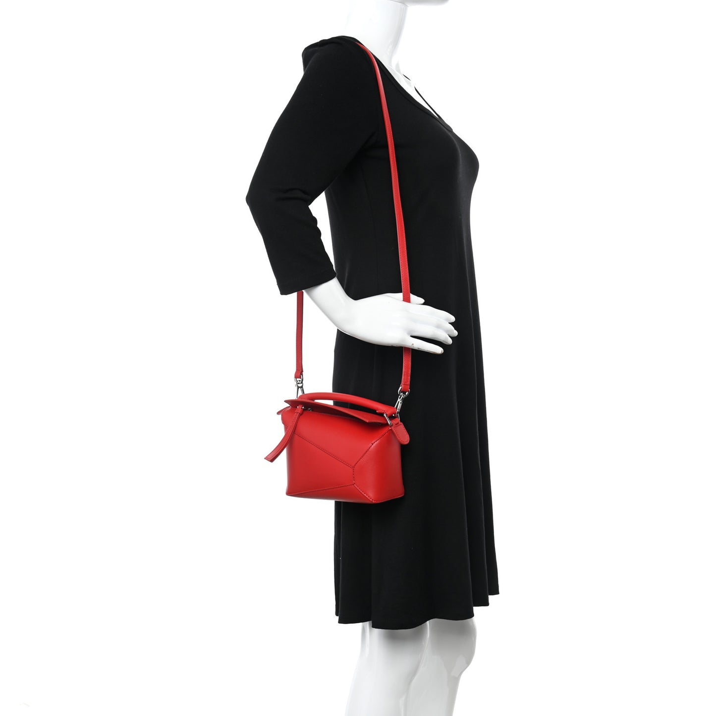 Calfskin Mini Puzzle Edge Bag Pomodoro