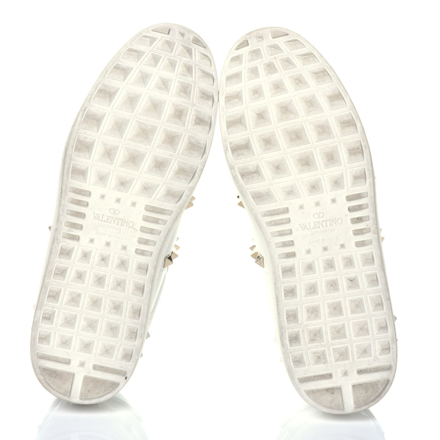 Calfskin Rockstud Untitled Open Sneakers 37 White