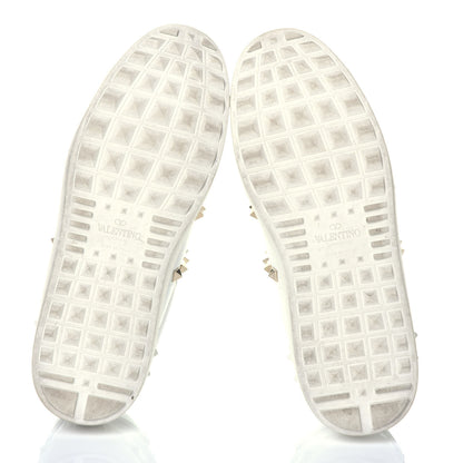 Valentino Garavani Calfskin Rockstud Untitled Open Sneakers 37 White 5 of 8