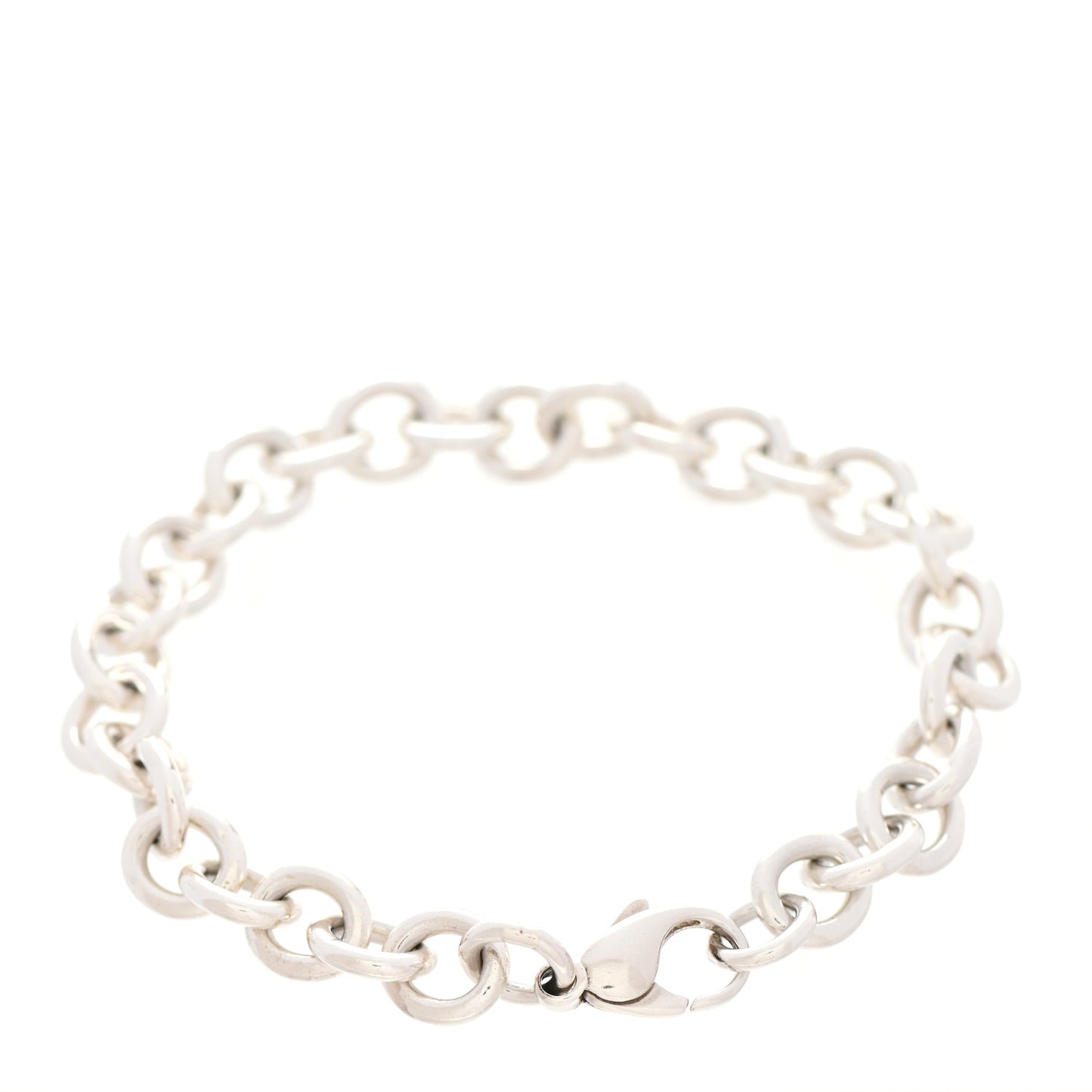 Sterling Silver Round Chain Link Bracelet