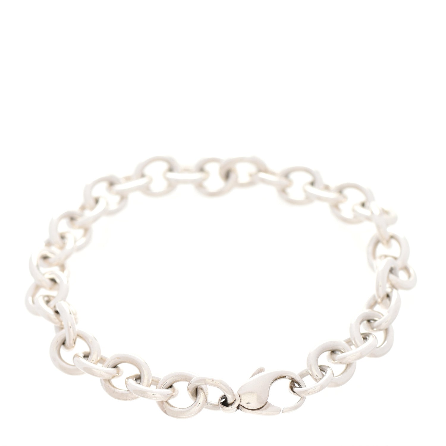 Tiffany Sterling Silver Round Chain Link Bracelet 3 of 5