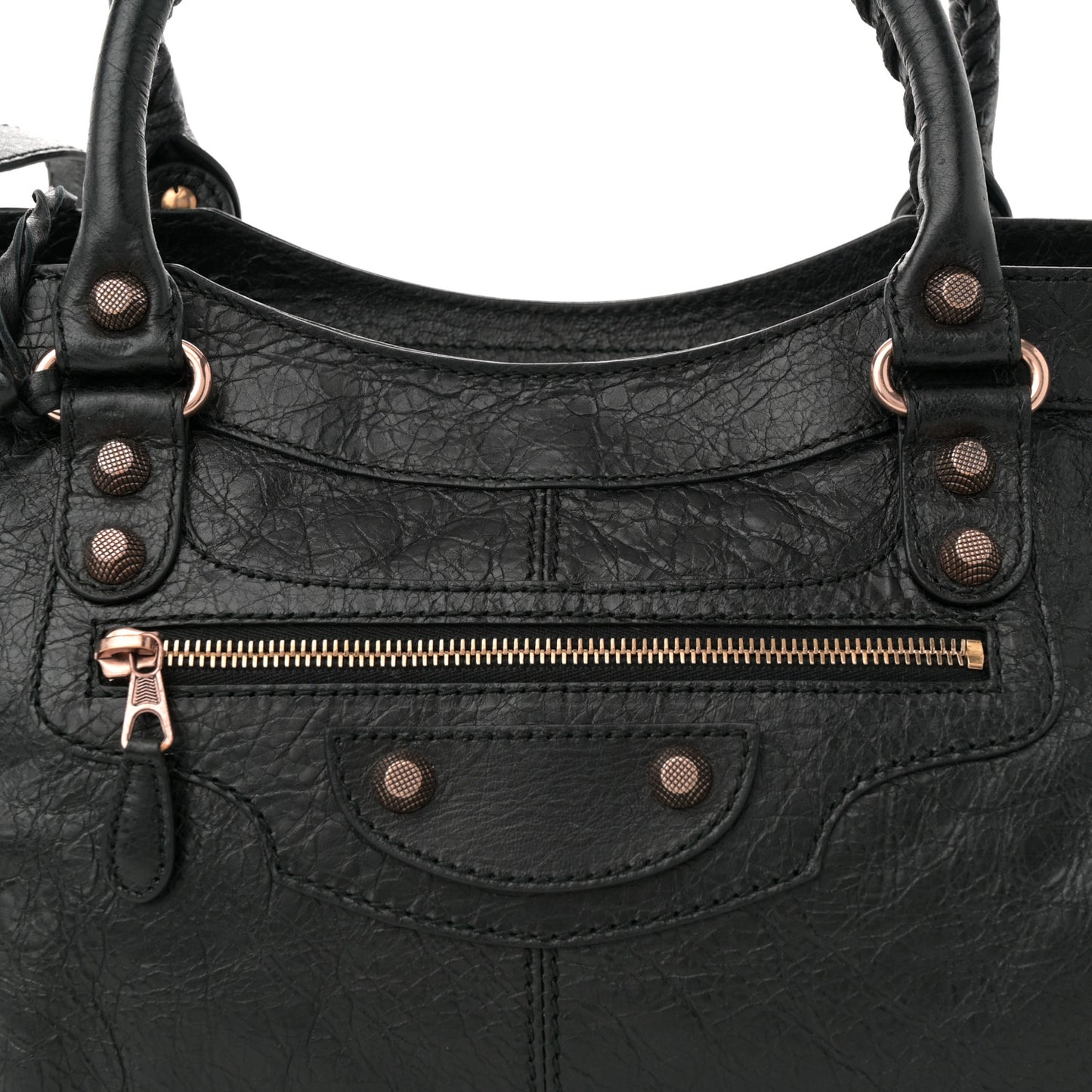 Agneau Giant 12 Rose Gold Hardware Part Time Black