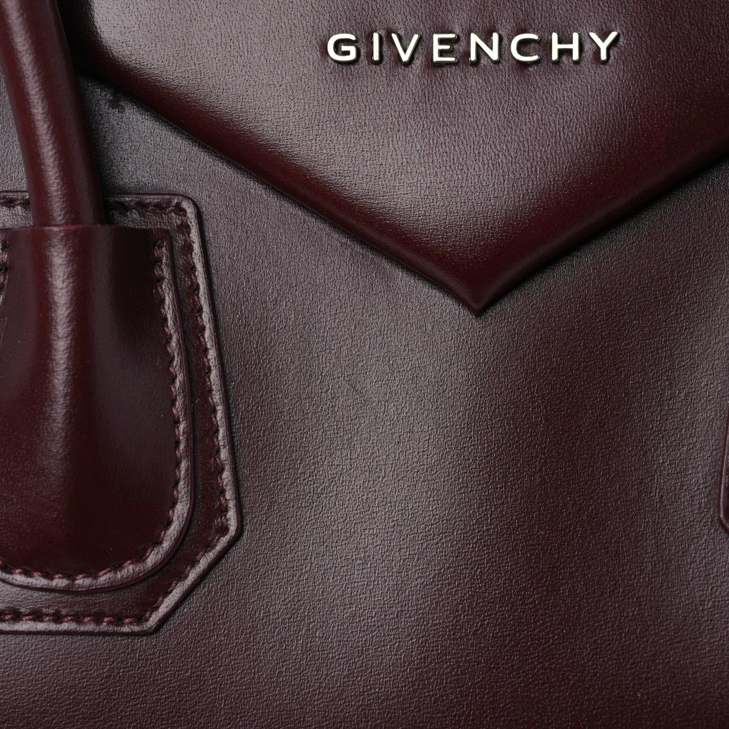 Givenchy Shiny Lord Calfskin Medium Antigona Burgundy 22 of 27