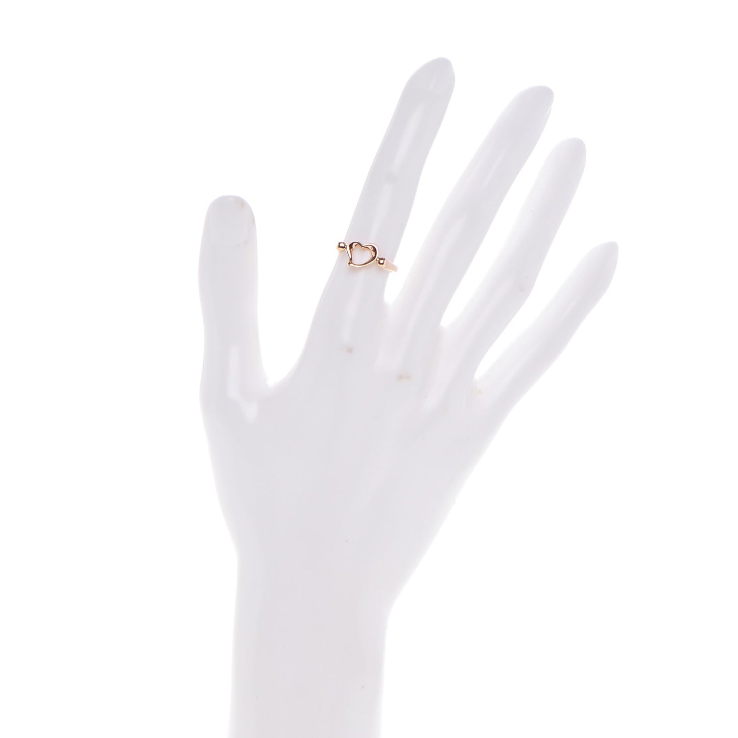 18K Rose Gold Elsa Peretti Mini Open Heart Ring 5
