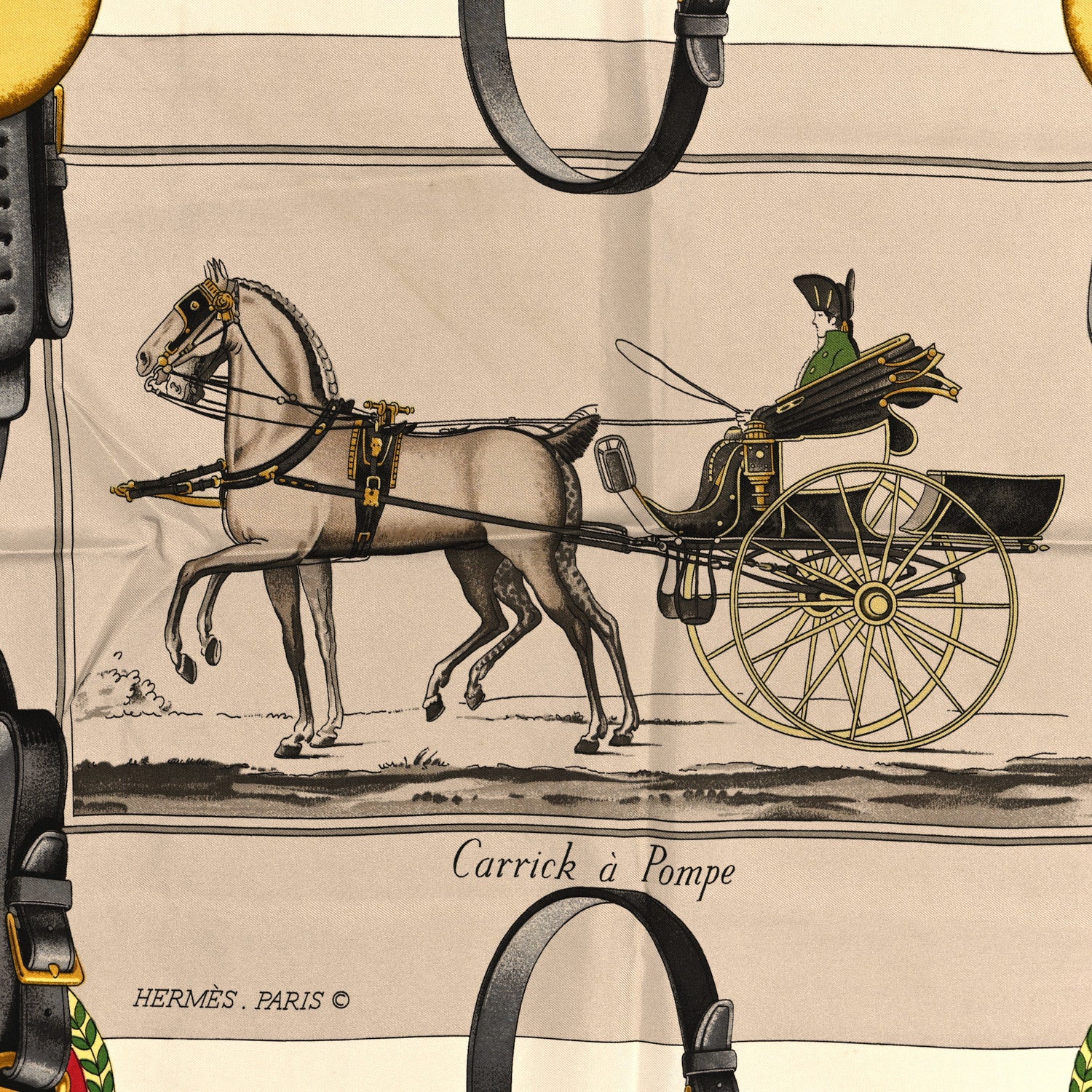 Hermes Silk Carrick a Pompe Scarf 90 2 of 4