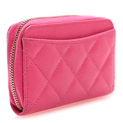 Chanel Caviar Quilted Zip Around Coin Purse Pink 3 of 7