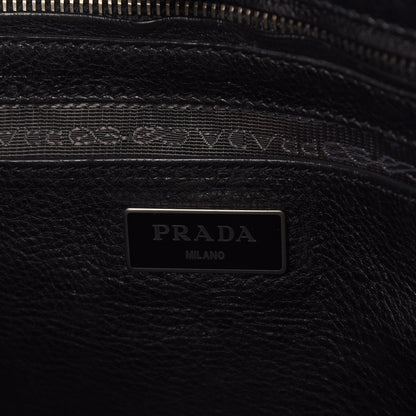 Prada Glace Calf Twin Pocket Tote Black 8 of 14