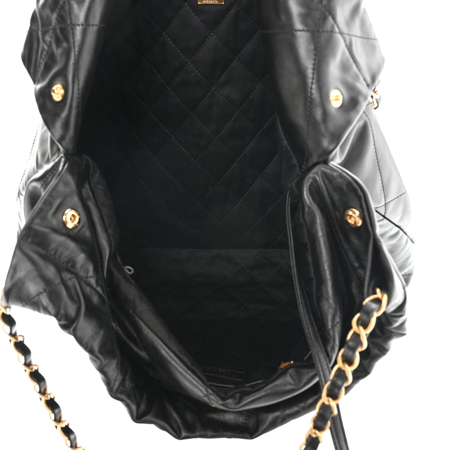 Chanel Shiny Calfskin Quilted Chanel 22 Black 6 of 11