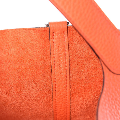 Hermes Taurillon Clemence Picotin Lock 22 MM Orange Poppy 7 of 10
