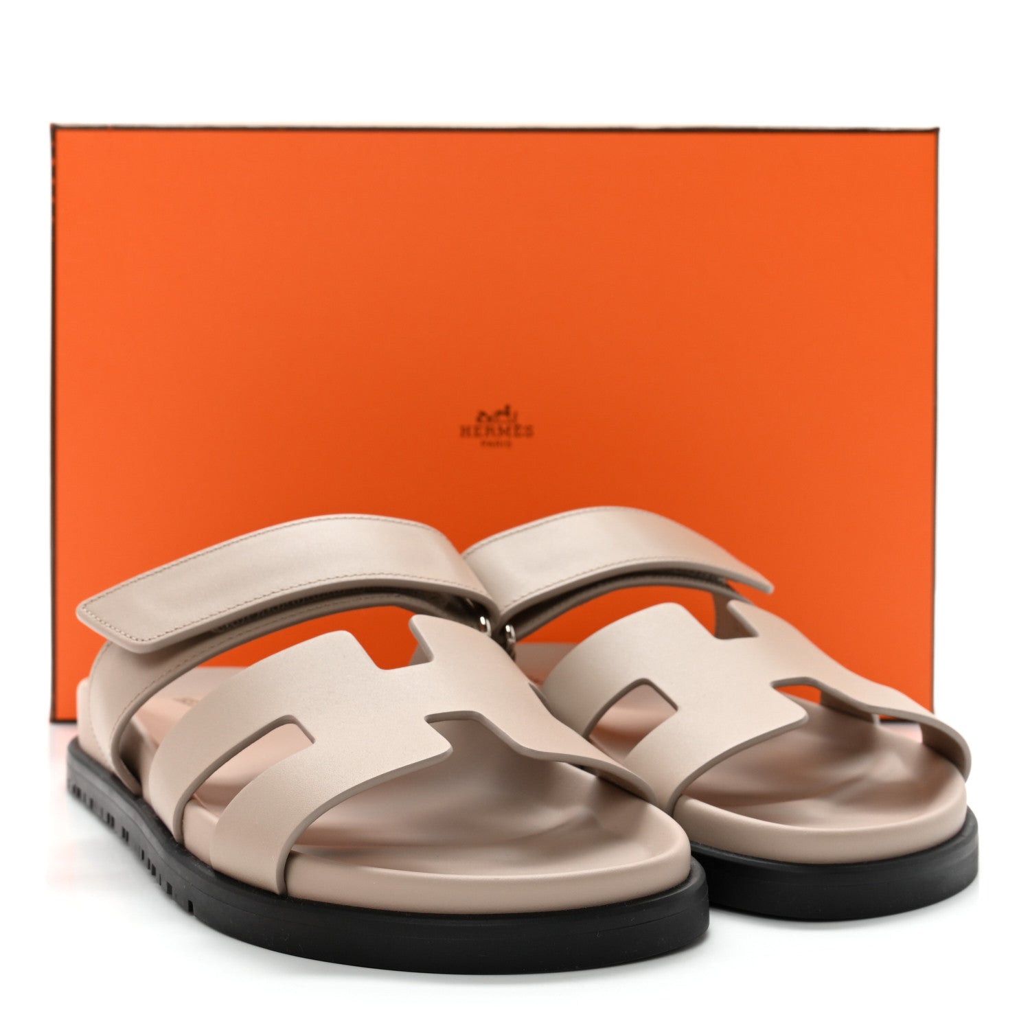 Hermes Calfskin Womens Chypre Sandals 36 Beige Mastic 11 of 11