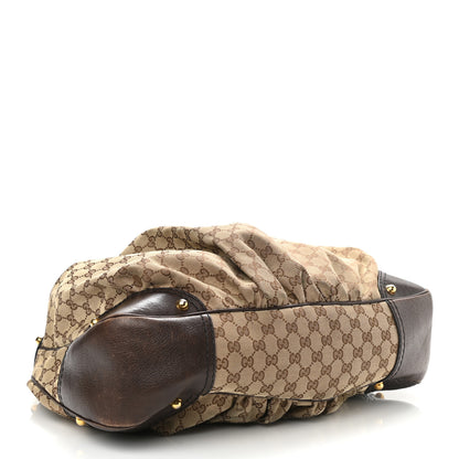 Gucci Monogram Large Jockey Hobo Dark Brown 4 of 19