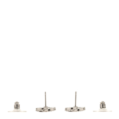 Chanel Crystal Mini Timeless CC Earrings Silver 3 of 4