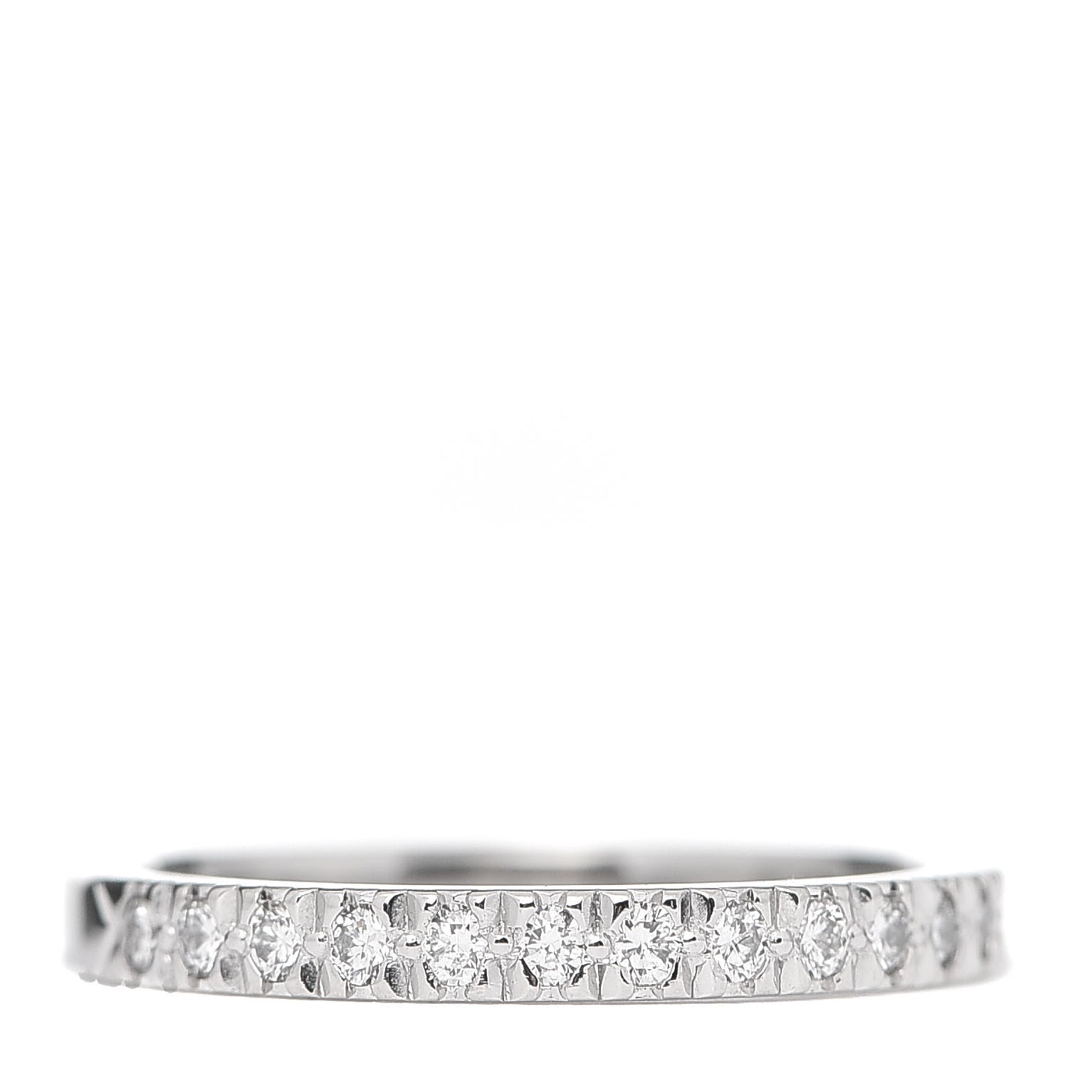 Tiffany Platinum Diamond Lucida Half Circle Wedding Band Ring 47 4 1 of 5