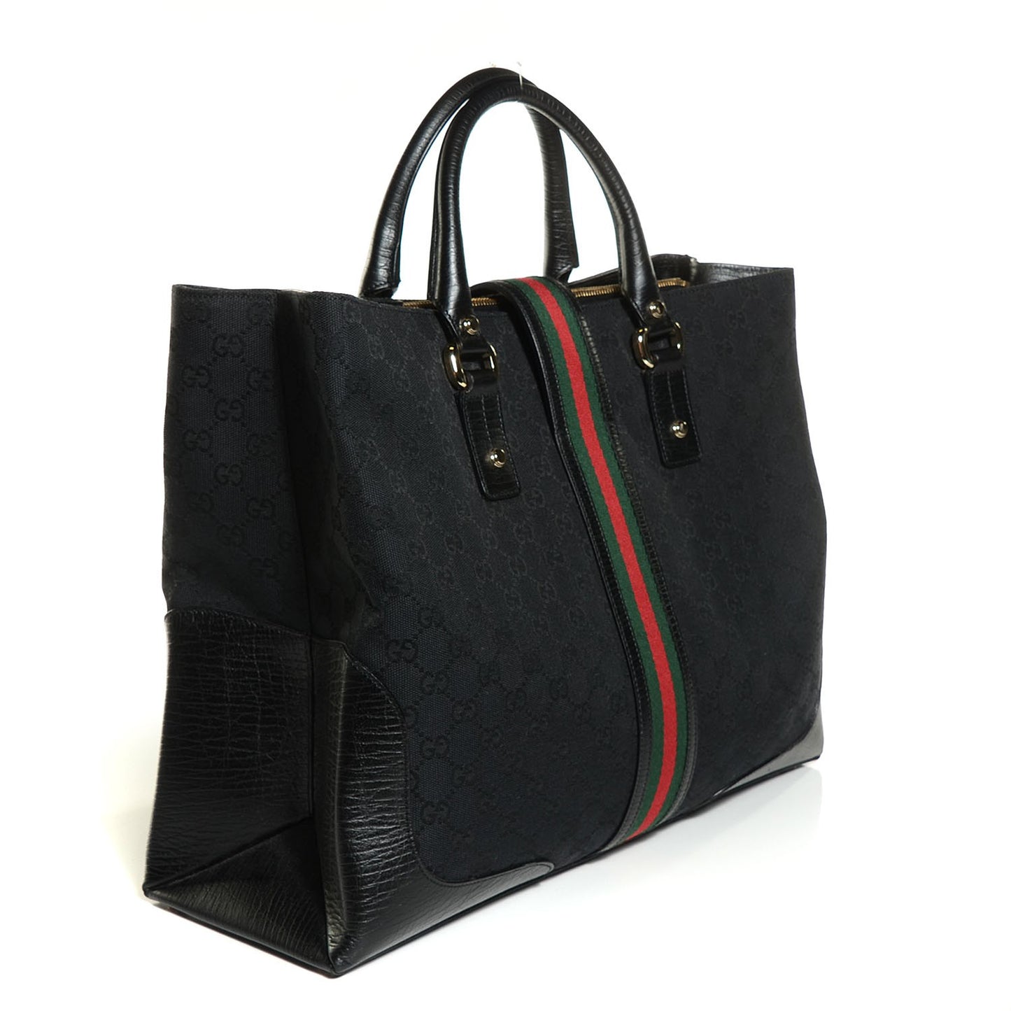 Monogram Web Large Junco Tote Black